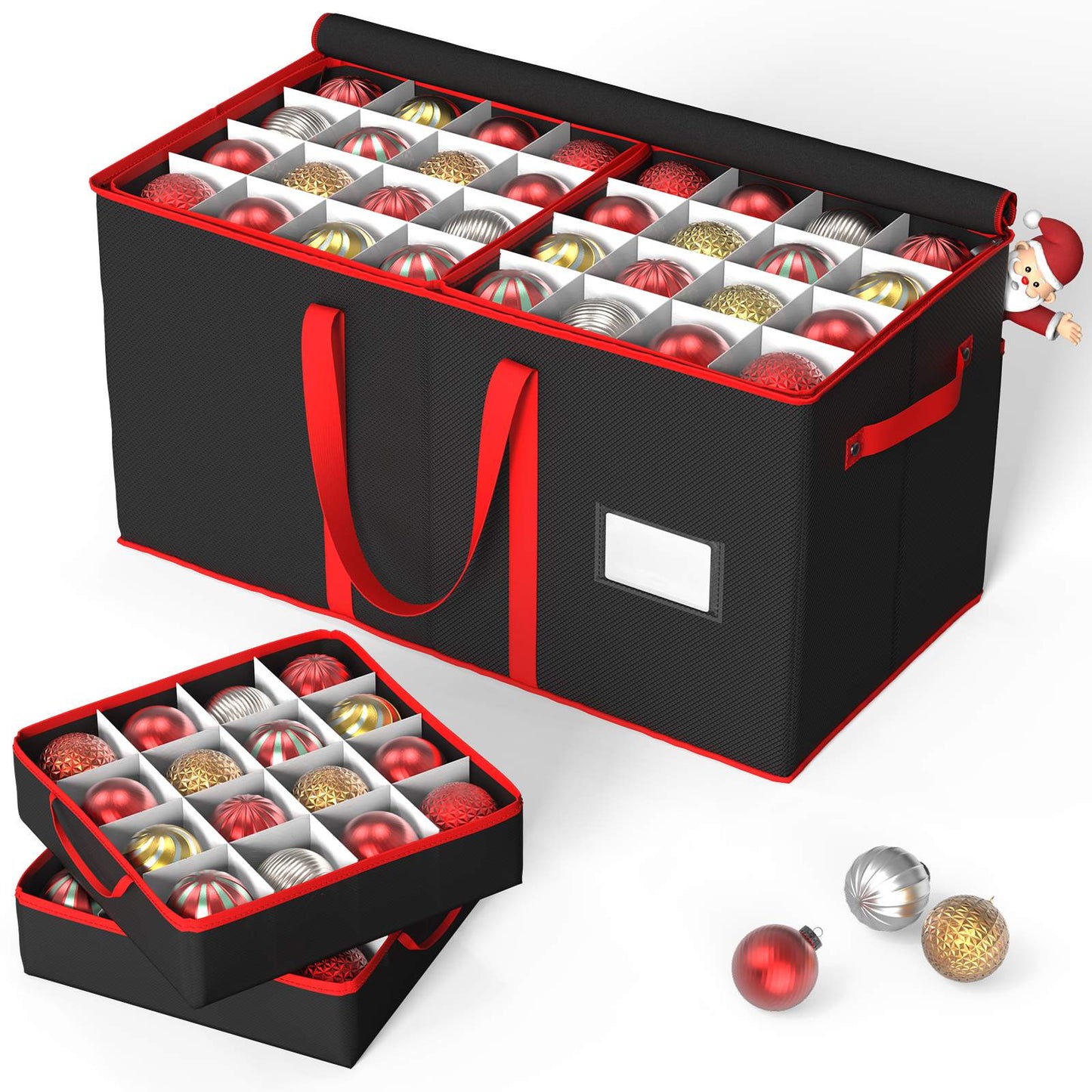 Christmas Ornament Storage Box(Black)