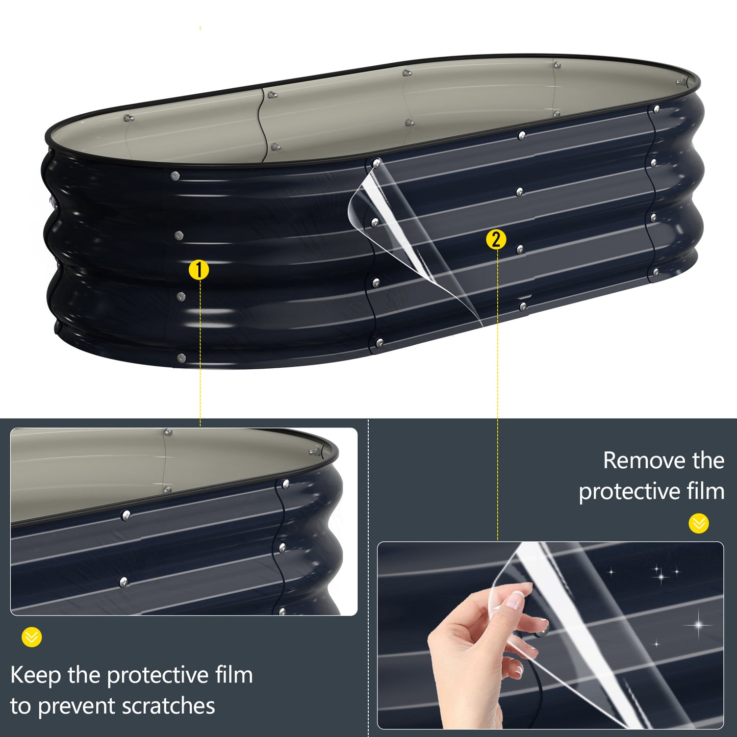 Raised Garden Bed Kit (Midnight Blue, 4x2x1FT)