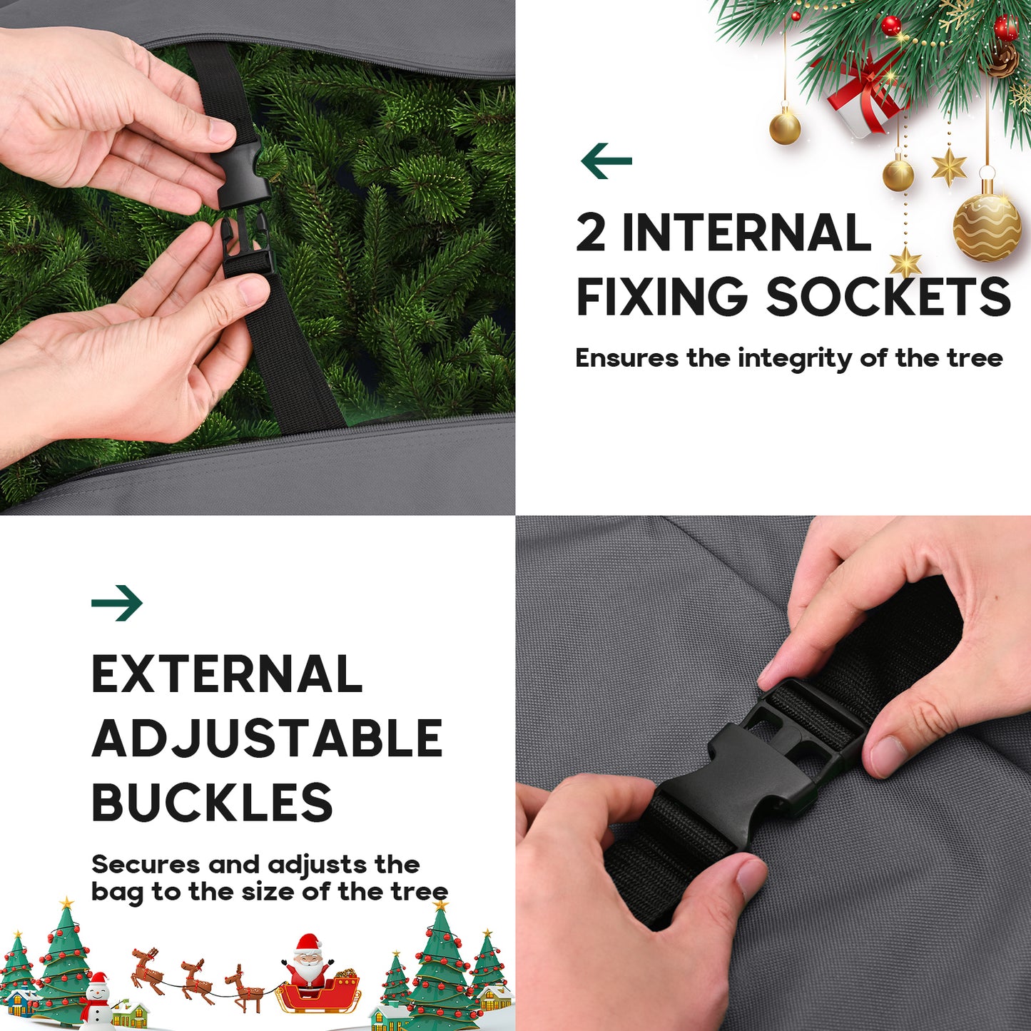 Christmas Tree Storage Bag 9Ft (Gray)