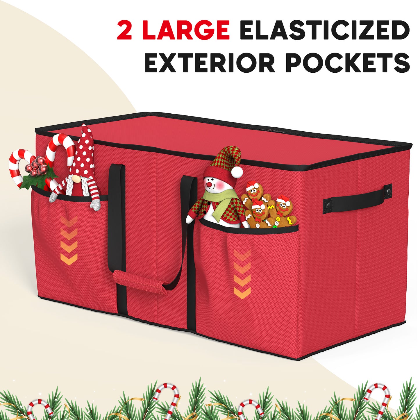 Christmas Ornament Storage Box(Red)
