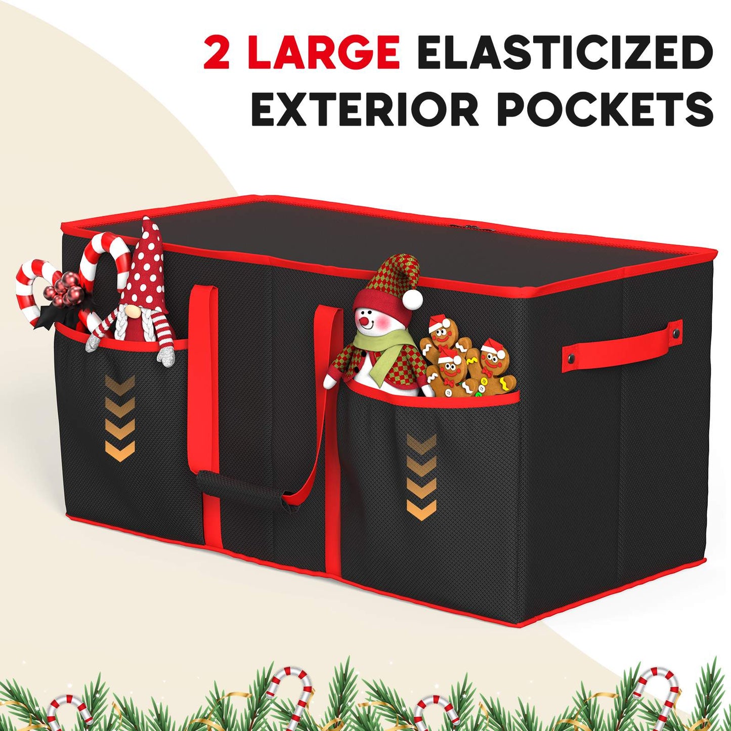 Christmas Ornament Storage Box(Black)