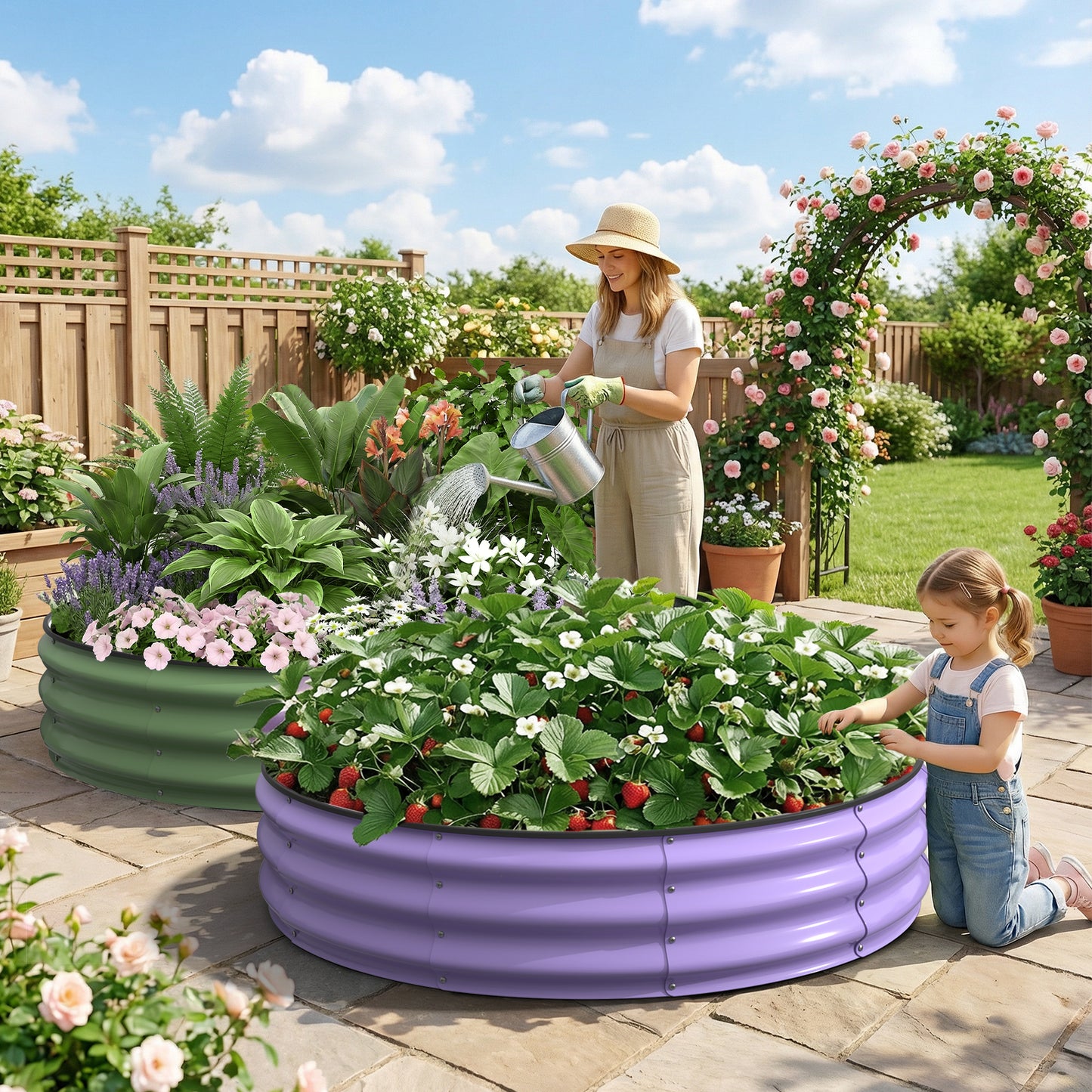 Raised Garden Bed Kit ( Lavender Purple, 4x4x1 ft)