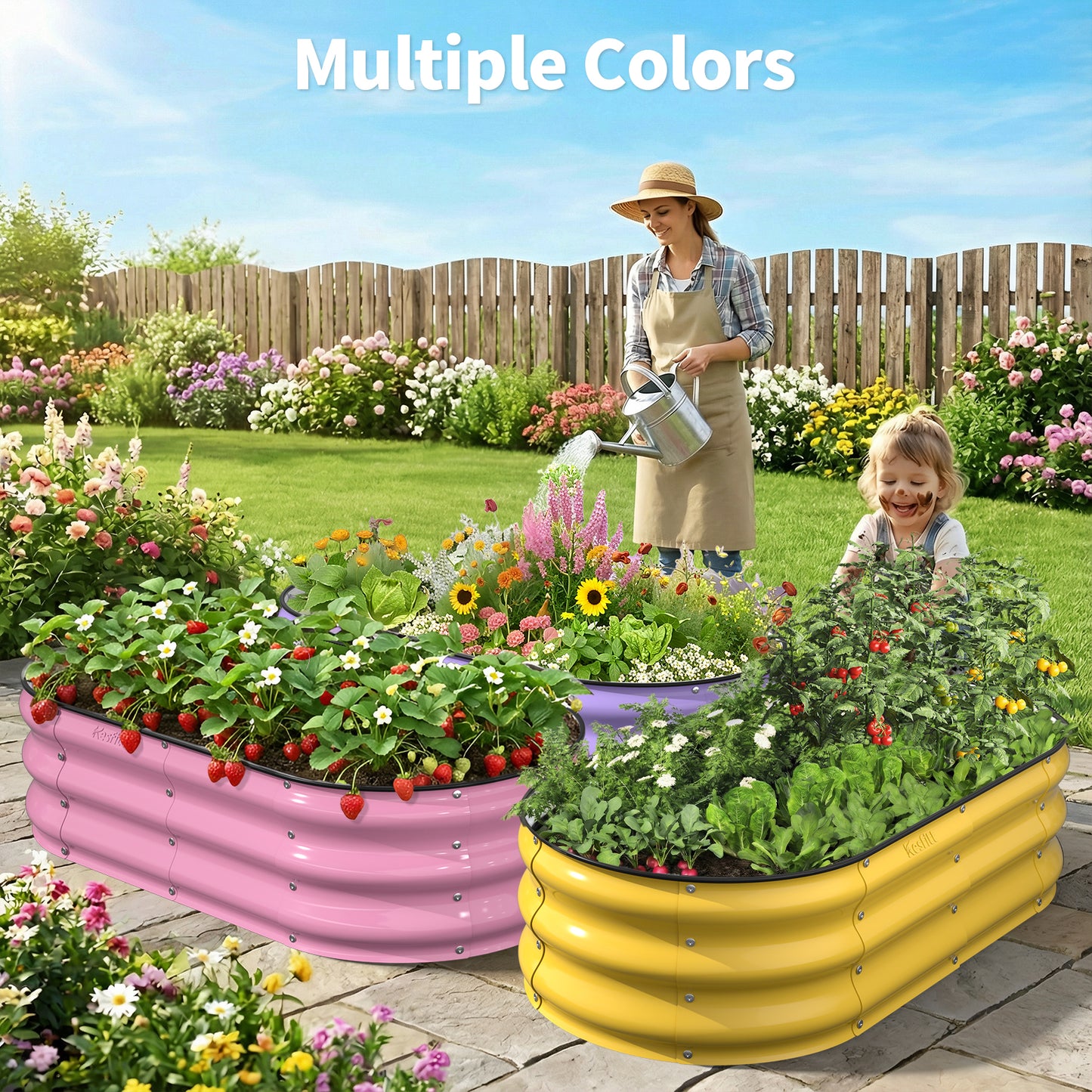 Raised Garden Bed (Forest Green, 4x2x1 FT)