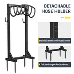 Garden Hose Holder with 4 Spikes & 2 Tool Hooks