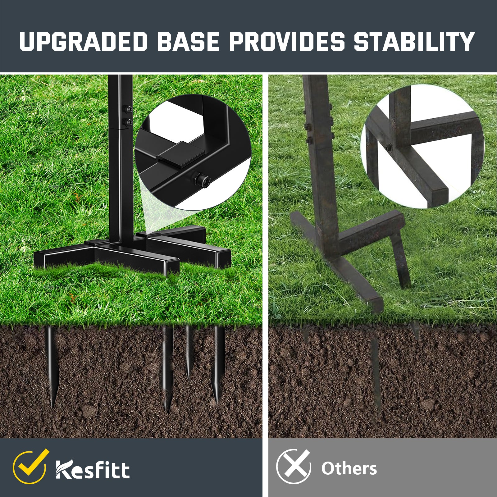 Garden Hose Holder with Tool Storage Basket,4 Spikes