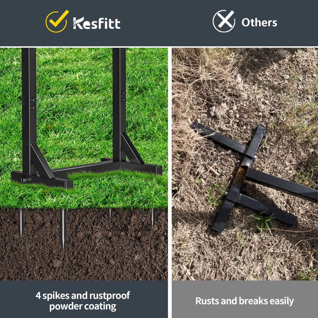 Garden Hose Holder with 4 Spikes & 2 Tool Hooks