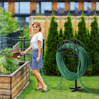 Garden Hose Holder with Tool Storage Basket,4 Spikes