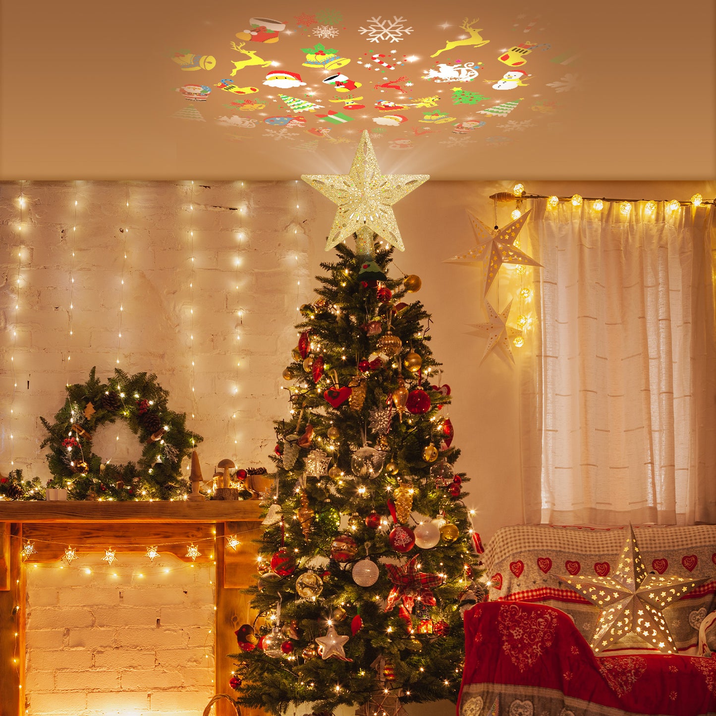 Christmas Tree Topper (Gold)