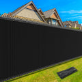 4x50ft black outdoor privacy screen for 4 foot fence with rustproof brass grommets