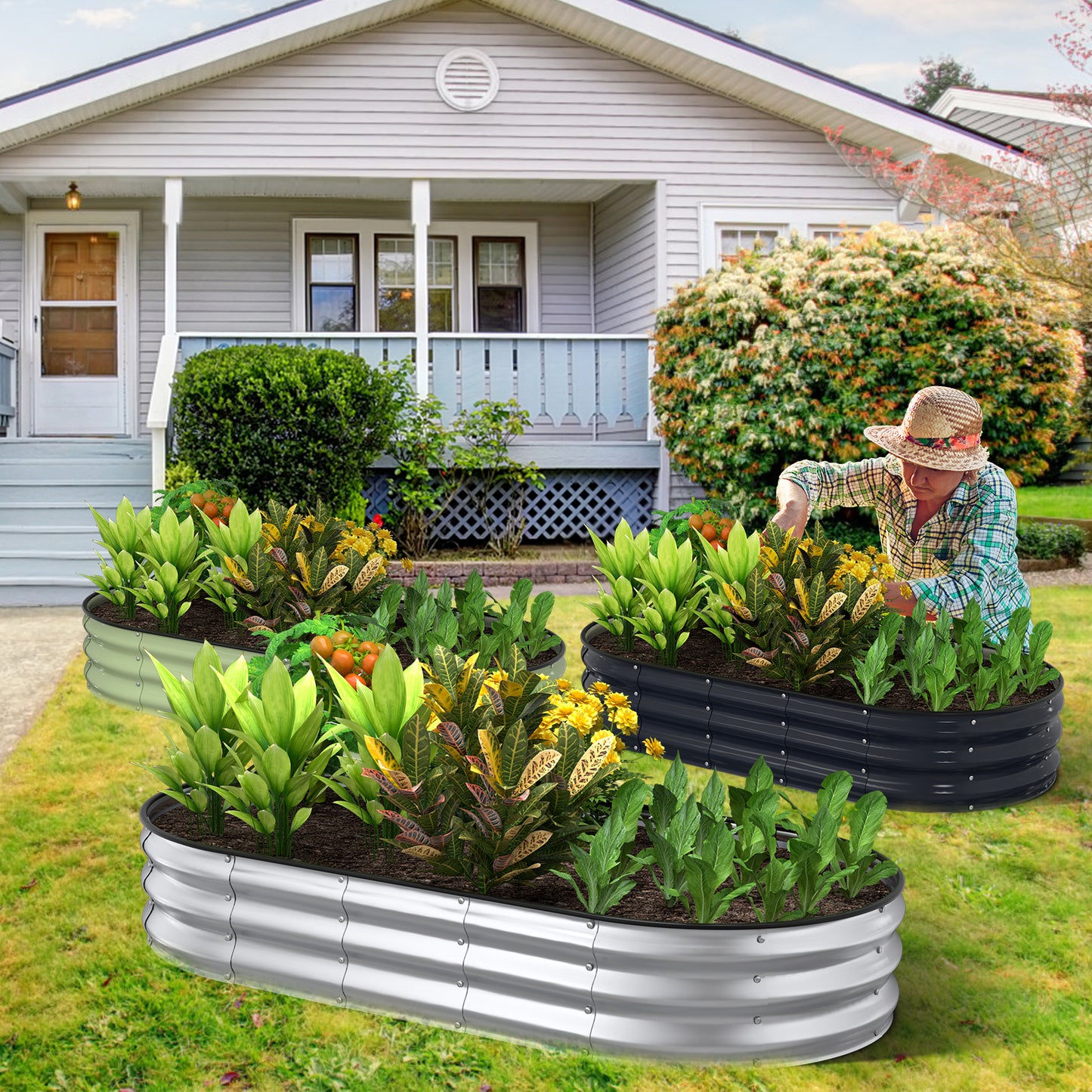 Raised Garden Bed Kit (Sliver, 6x3x1FT)