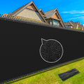 6x50ft black fence privacy screen with 90 percent blockage and rustproof brass grommets on chain link fence