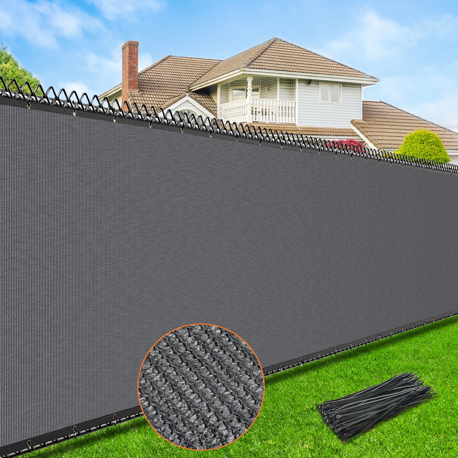 6X50FT Fence Privacy Screen (Grey) – Kesfitt