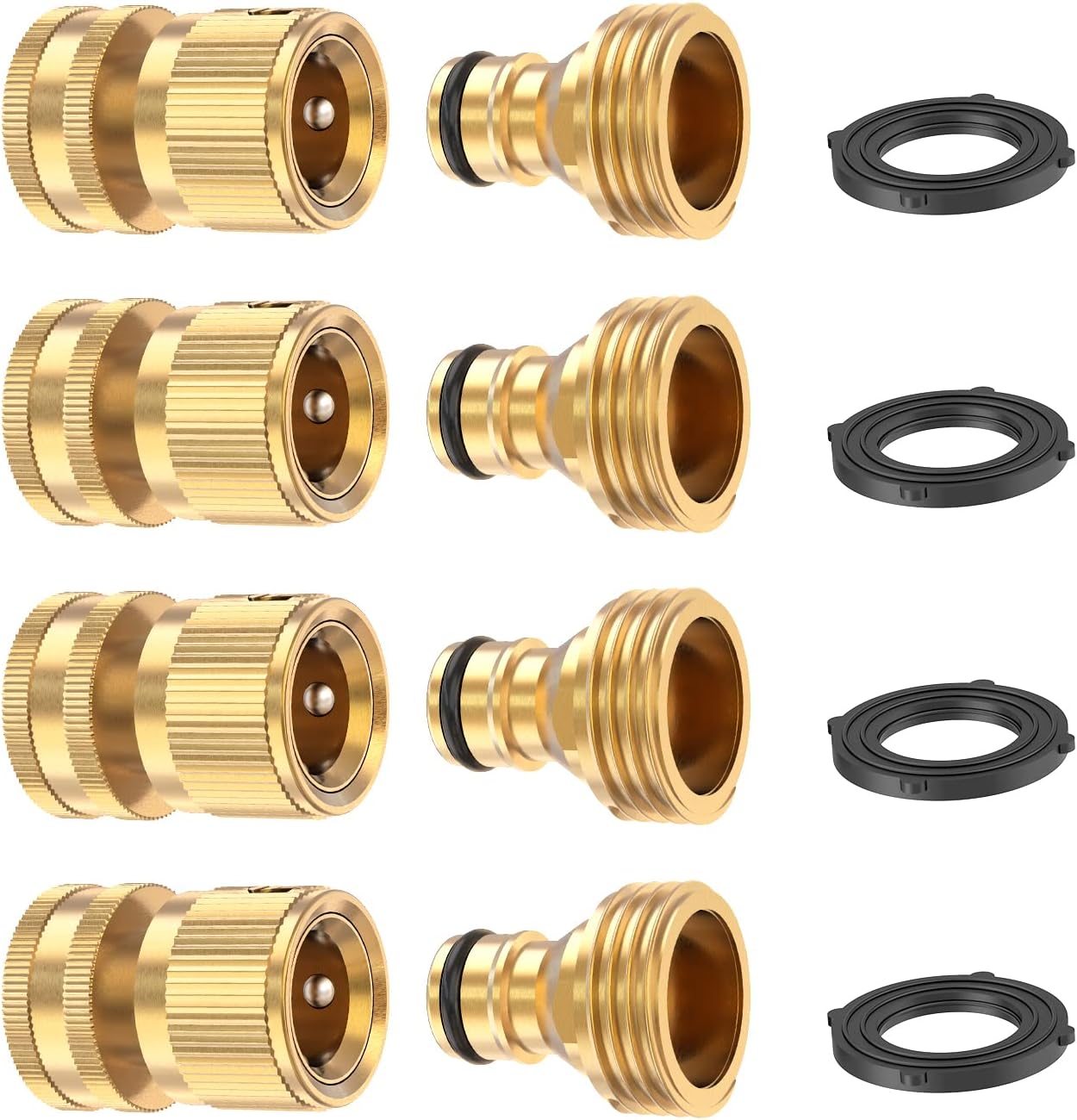 Garden Hose Quick Connector (4 Sets)