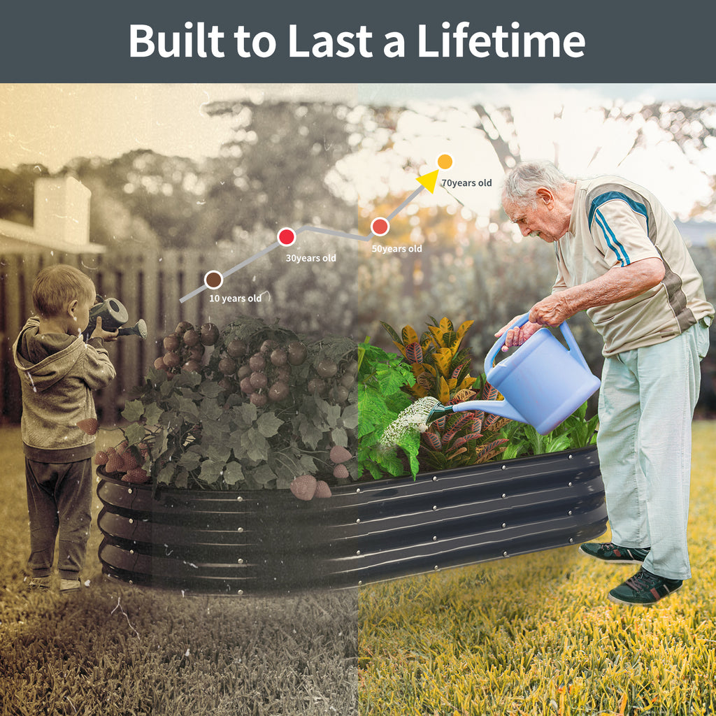 Raised Garden Bed Kit (Midnight Blue, 6x3x1FT)