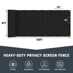 4X50FT Fence Privacy Screen (Black)