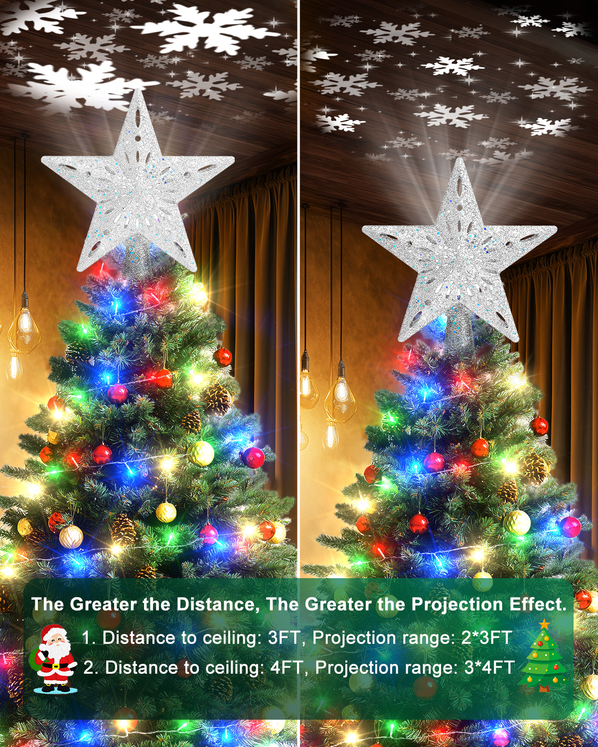 Kesfitt Christmas Tree Topper（Silver）