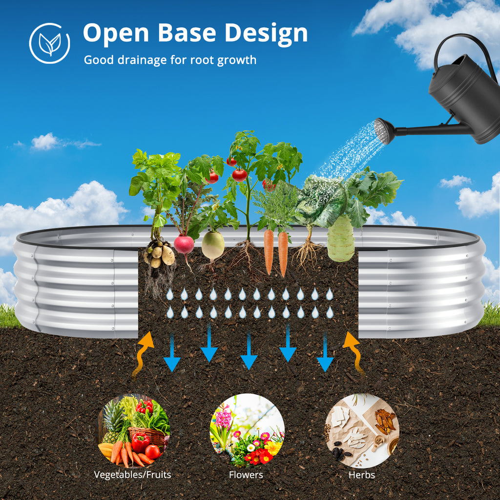 Raised Garden Bed Kit (Sliver, 6x3x1FT)