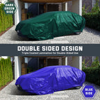 Kesfitt Tarp Heavy Duty Water-Resistant 10x10FT,16 Mil Thick Tarps (Green/Blue)