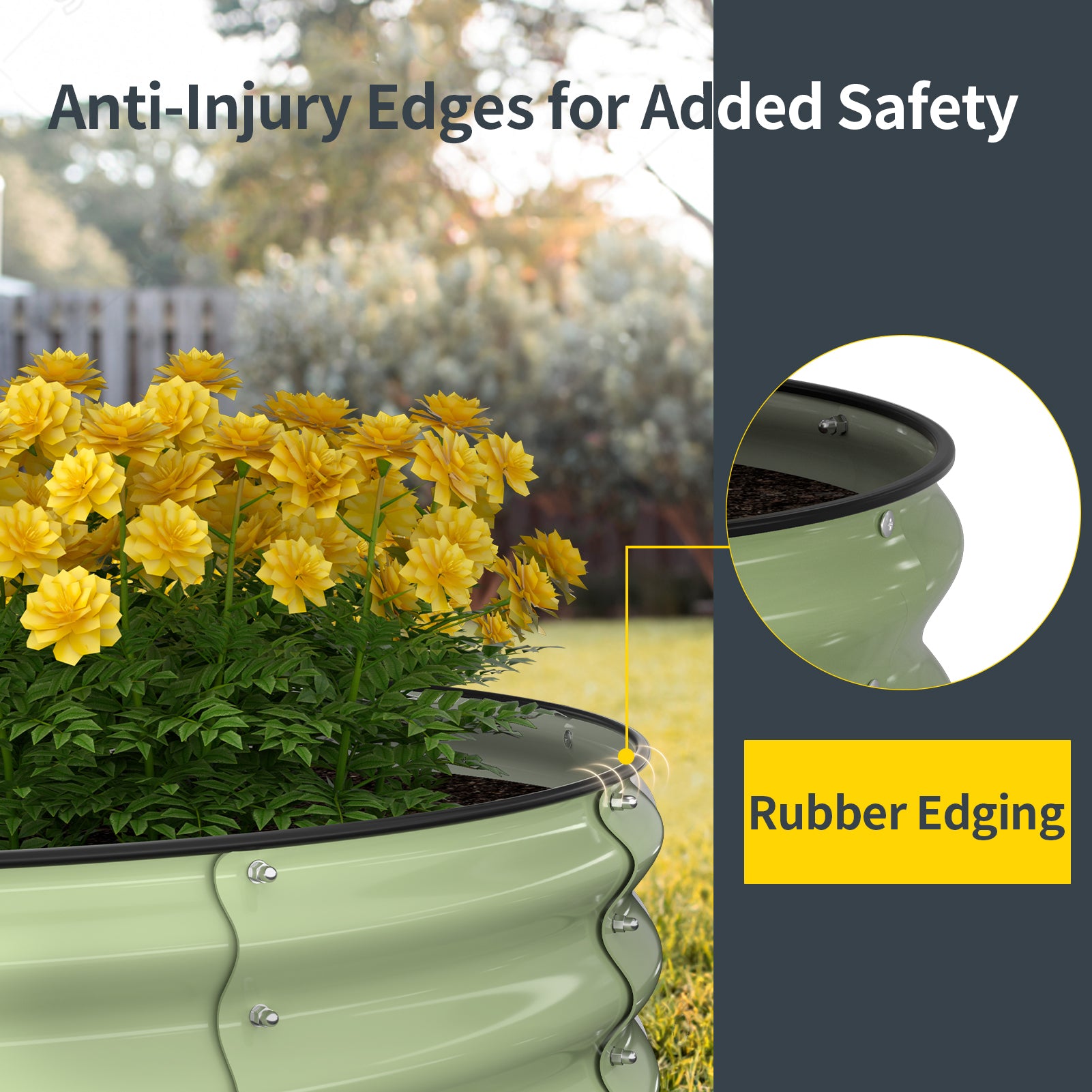 Raised Garden Bed Kit(Fruit Green, 4x4x1FT)