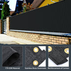 6X25FT Fence Privacy Screen (Black)