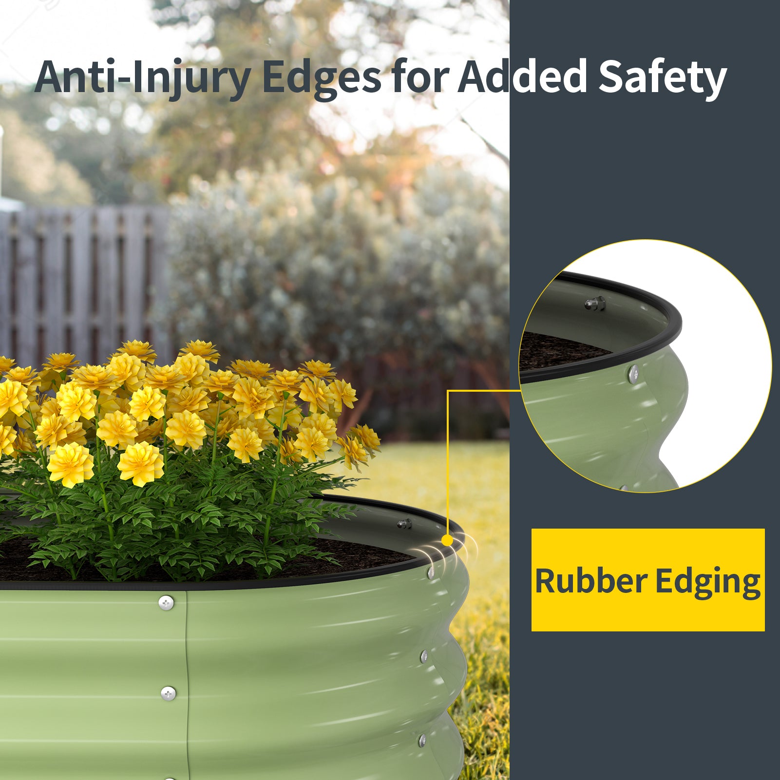 Raised Garden Bed Kit(Fruit Green, 5x2x1FT)