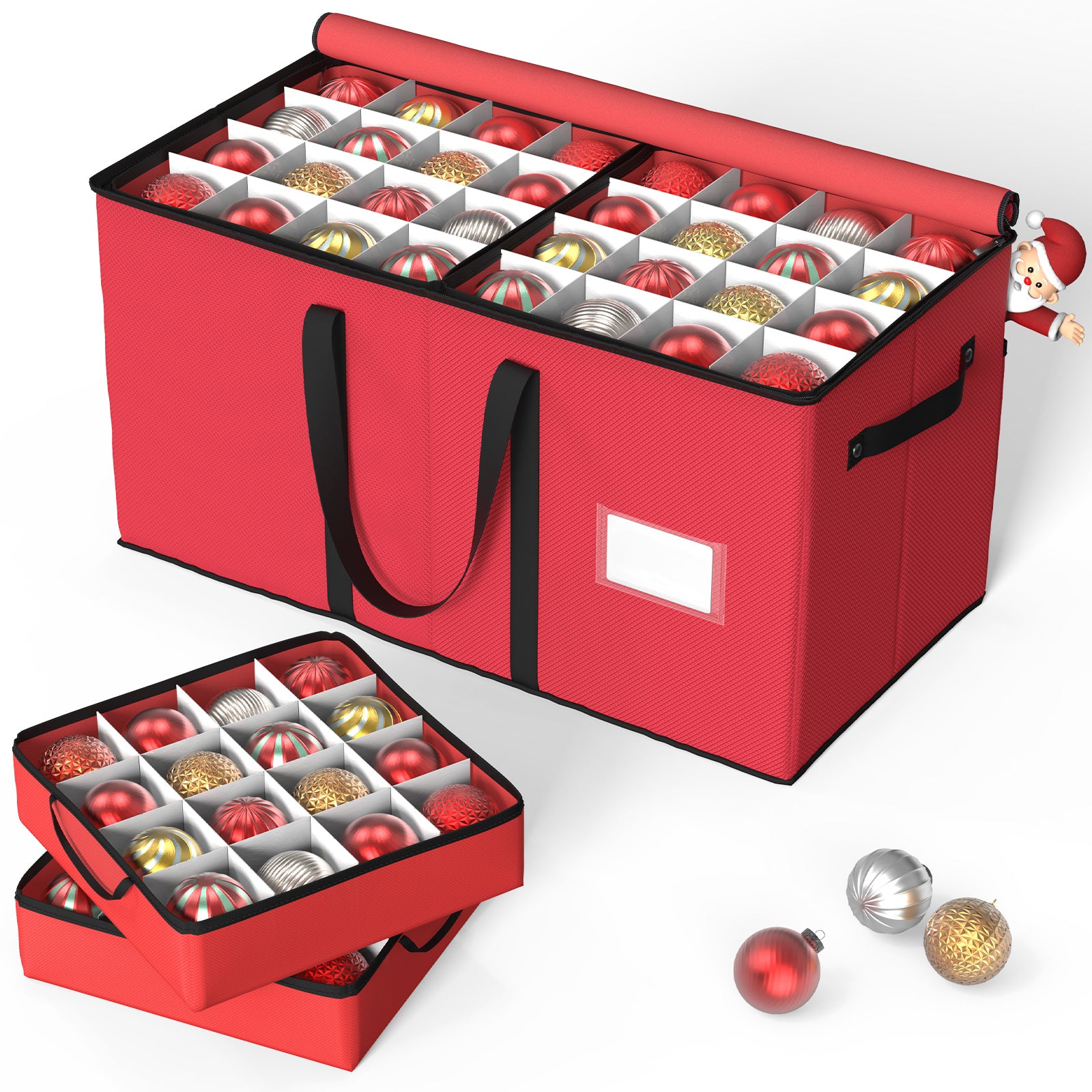 Christmas Ornament Storage Box（Red)