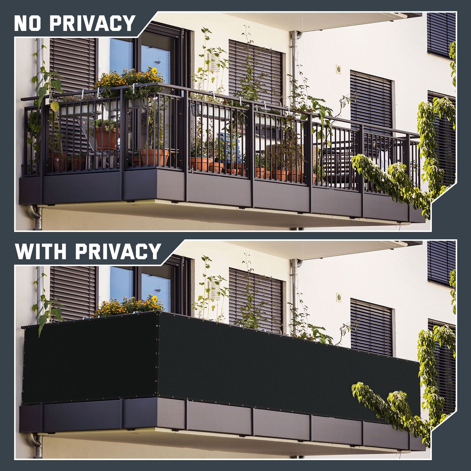 4X50FT Fence Privacy Screen (Black)