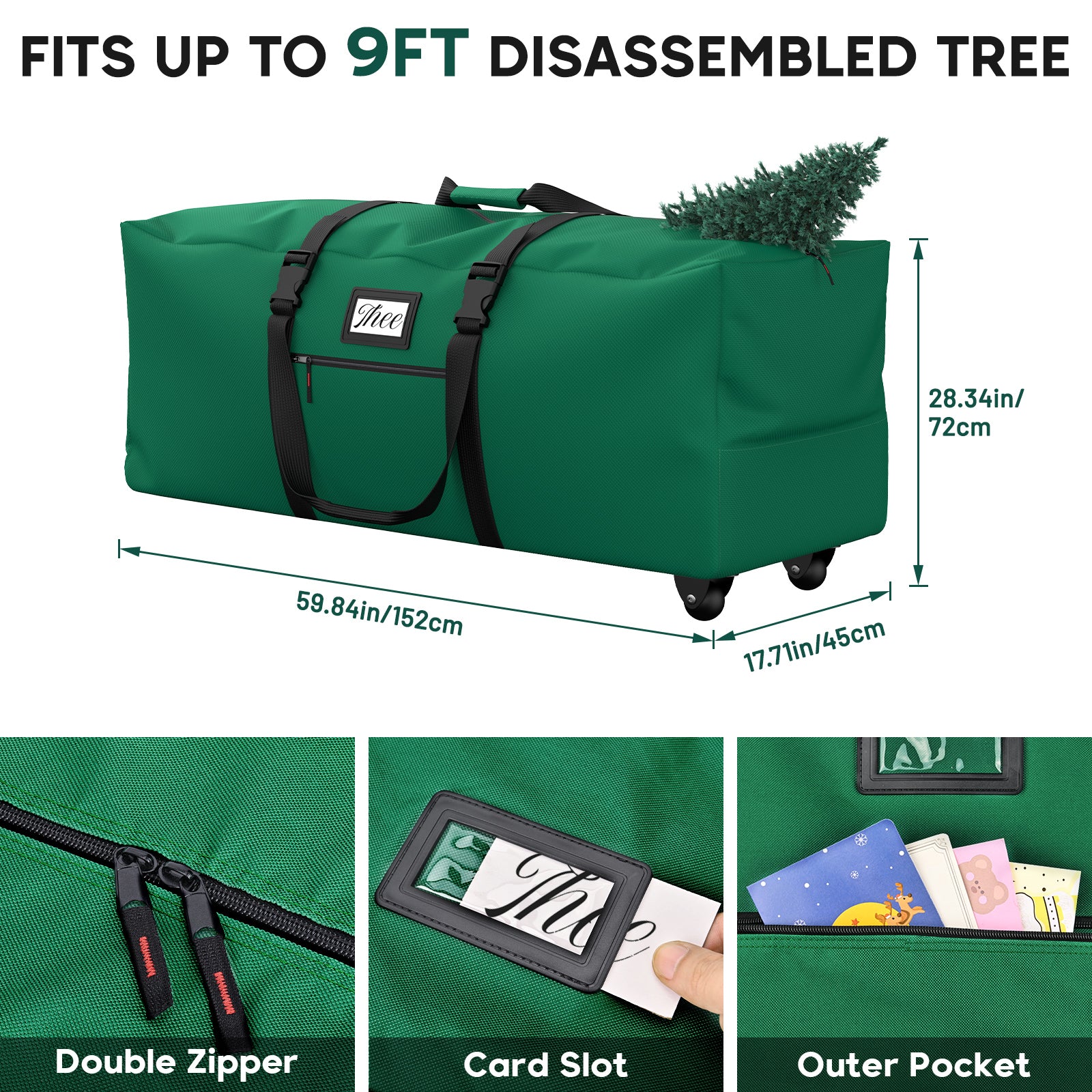 Christmas Tree Storage Bag 9Ft(Green)