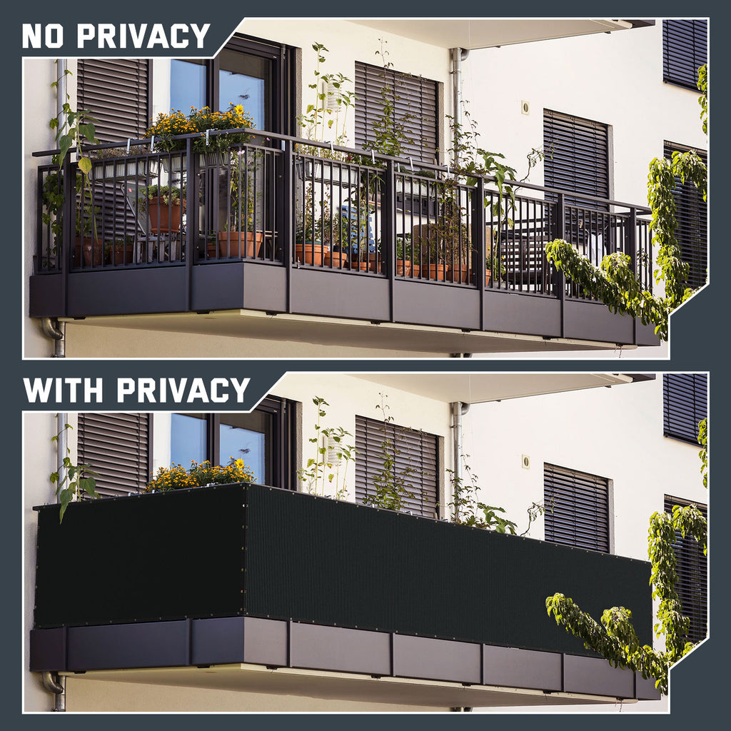 6X25FT Fence Privacy Screen (Black)