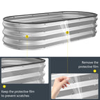 Raised Garden Bed Kit(Silver, 5x2x1FT)