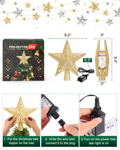Kesfitt Christmas Tree Topper(Gold)