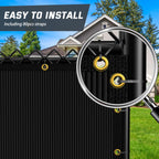 6X25FT Fence Privacy Screen (Black)