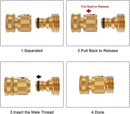 Garden Hose Quick Connector (4 Sets)