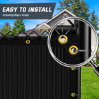 6X50FT Fence Privacy Screen (Black)