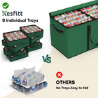 Christmas Ornament Storage Box （Green）