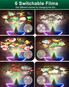 Christmas Tree Topper, Dynamic Tunnel Mirror Colorful Light Star Topper