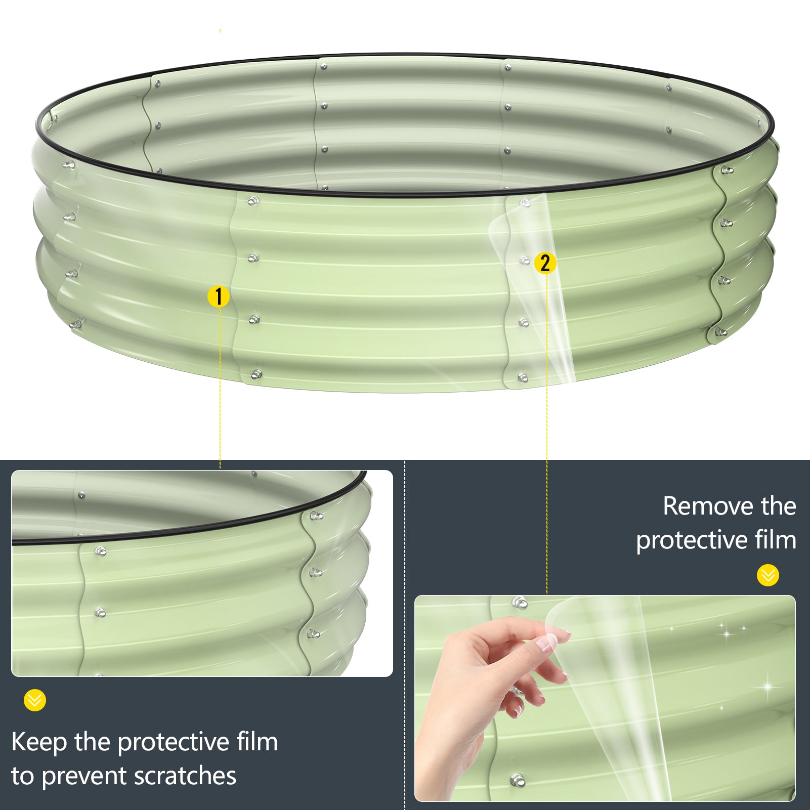 Raised Garden Bed Kit(Fruit Green, 4x4x1FT)