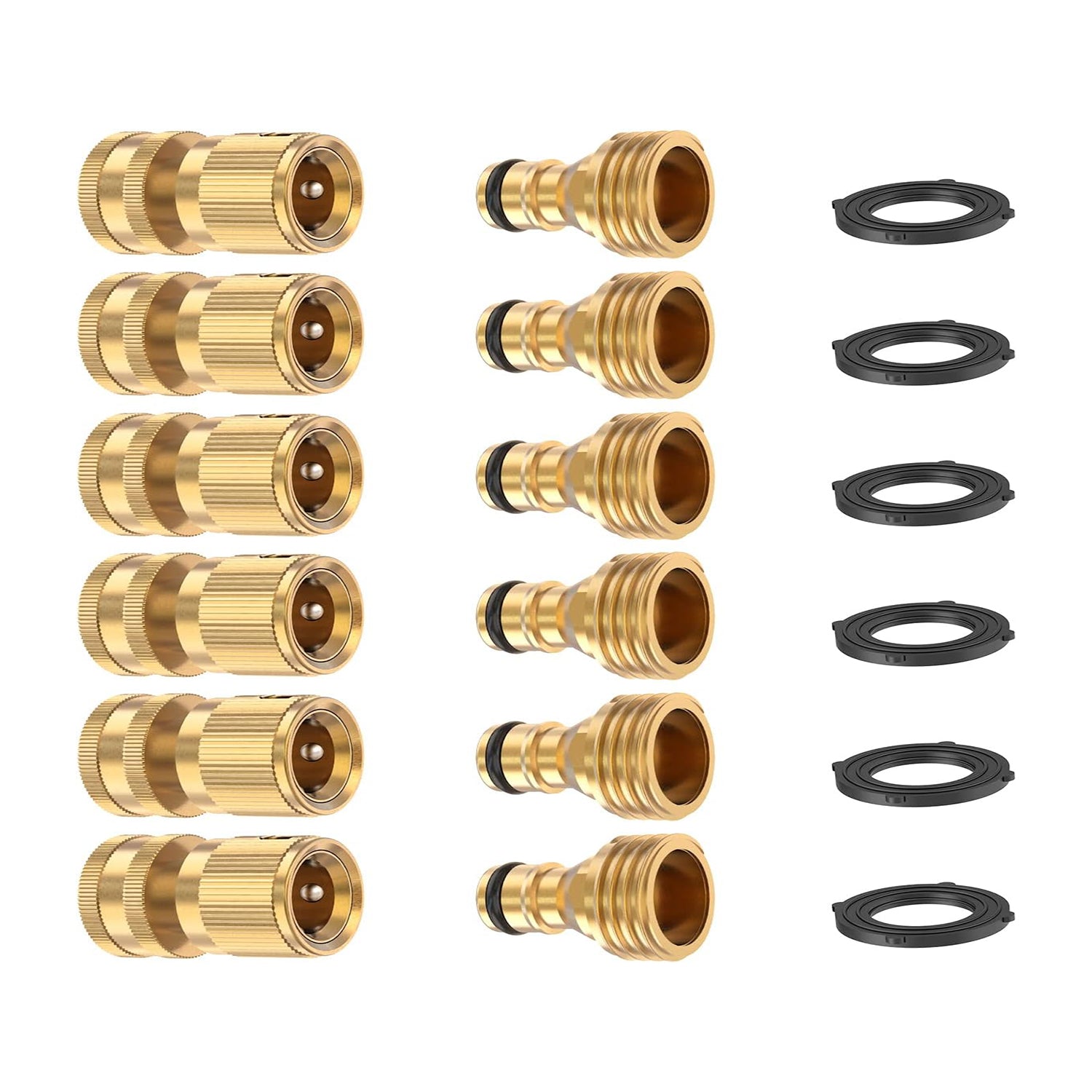 Garden Hose Quick Connector (6 Sets)