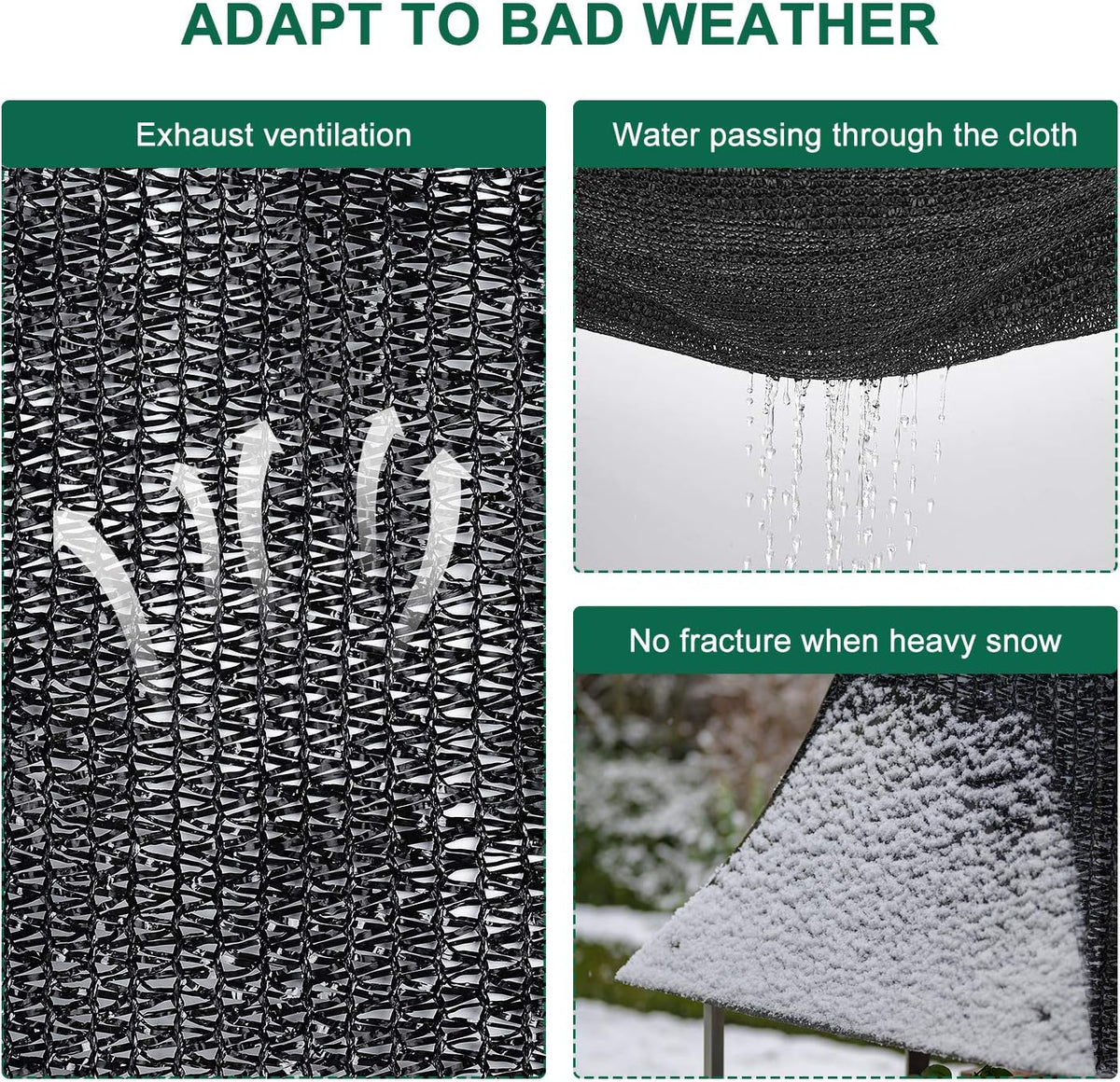 Kesfitt 70% Shade Cloth 3x10 FT for Patio & Garden