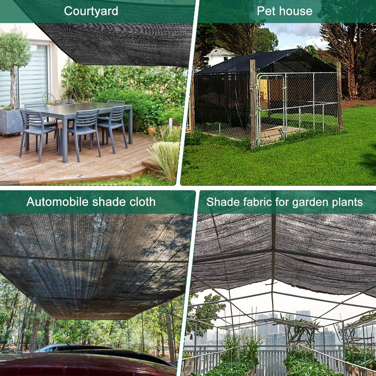 Kesfitt 70% Shade Cloth 3x10 FT for Patio & Garden