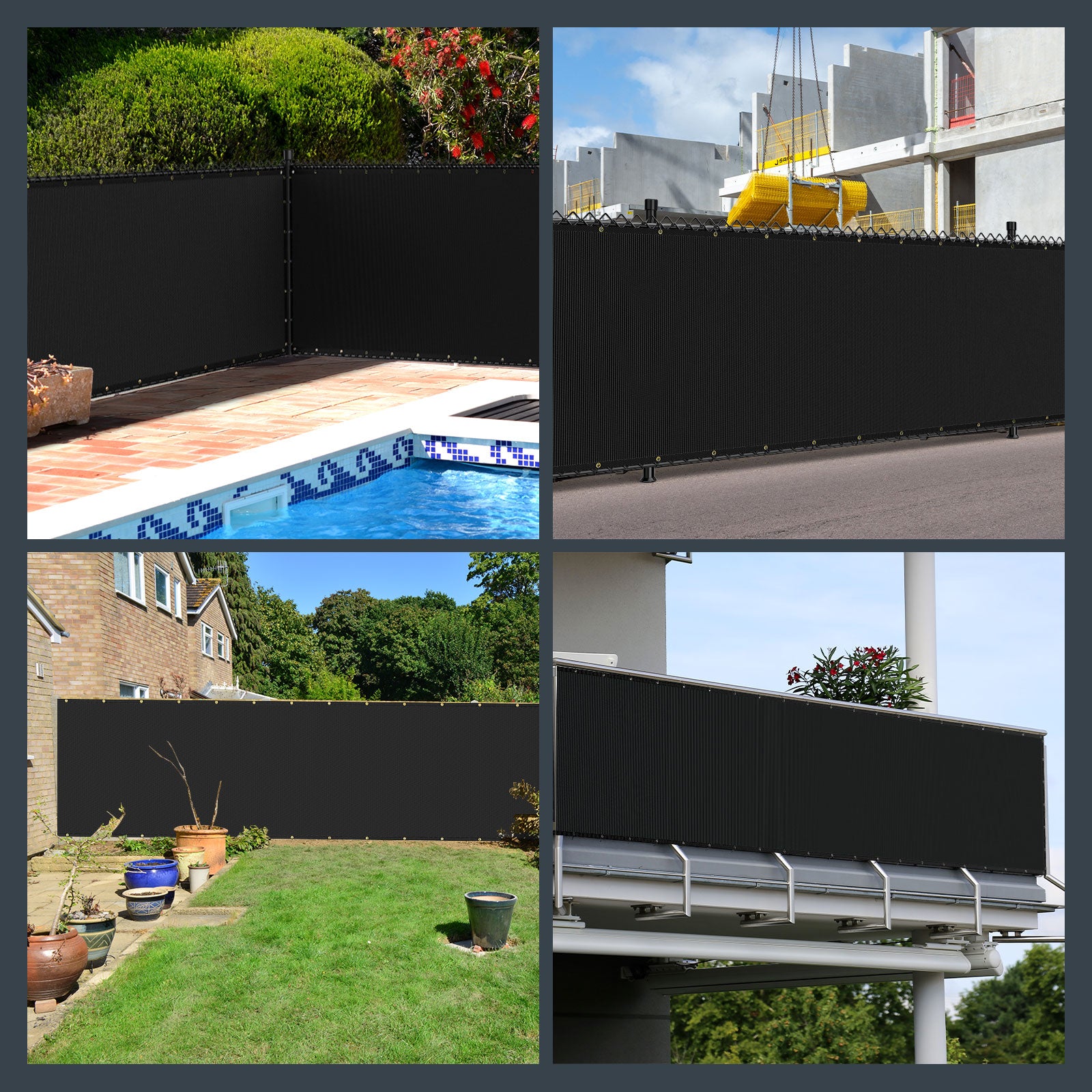 6X50FT Fence Privacy Screen (Black)