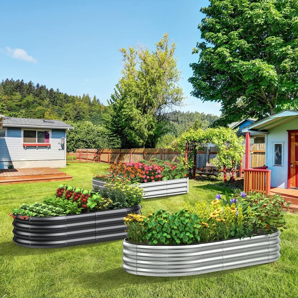 Raised Garden Bed Kit (Sliver, 6x3x1FT)