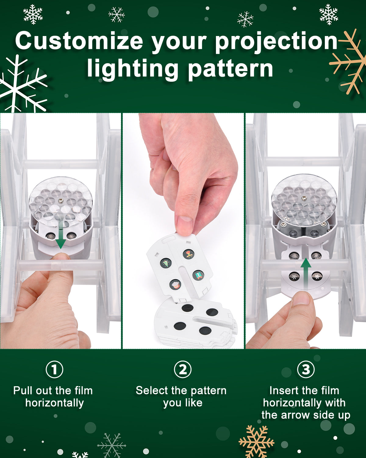 Christmas Tree Topper, Dynamic Tunnel Mirror Colorful Light Star Topper