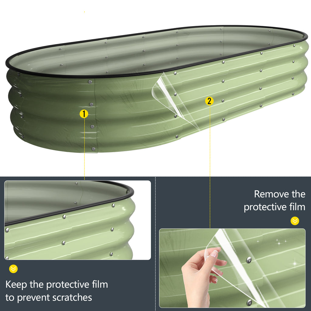 Raised Garden Bed Kit (Fruit Green, 6x3x1FT)