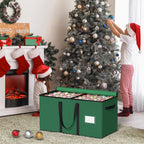 Christmas Ornament Storage Box （Green）