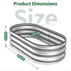 Raised Garden Bed Kit (Sliver, 4x2x1FT)