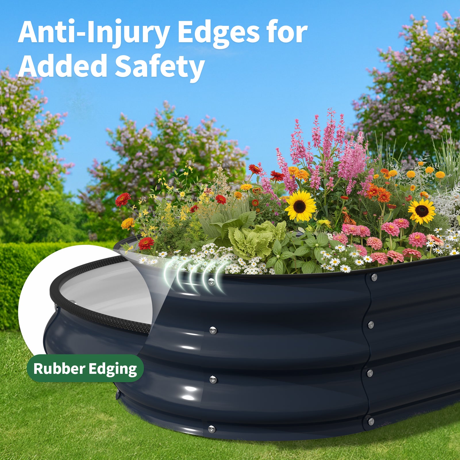 Raised Garden Bed Kit (Midnight Blue, 4x2x1FT)