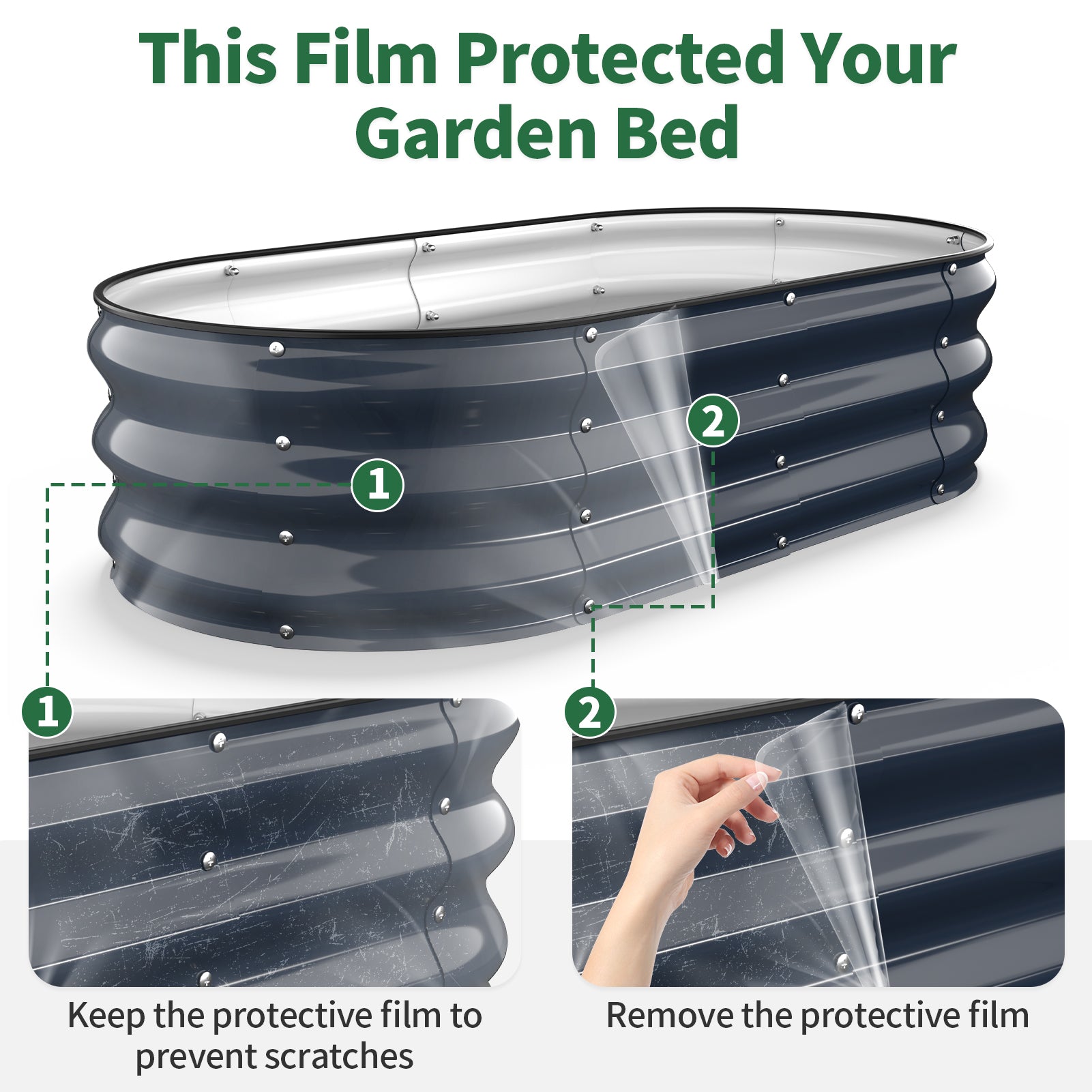 Raised Garden Bed Kit (Midnight Blue, 4x2x1FT)