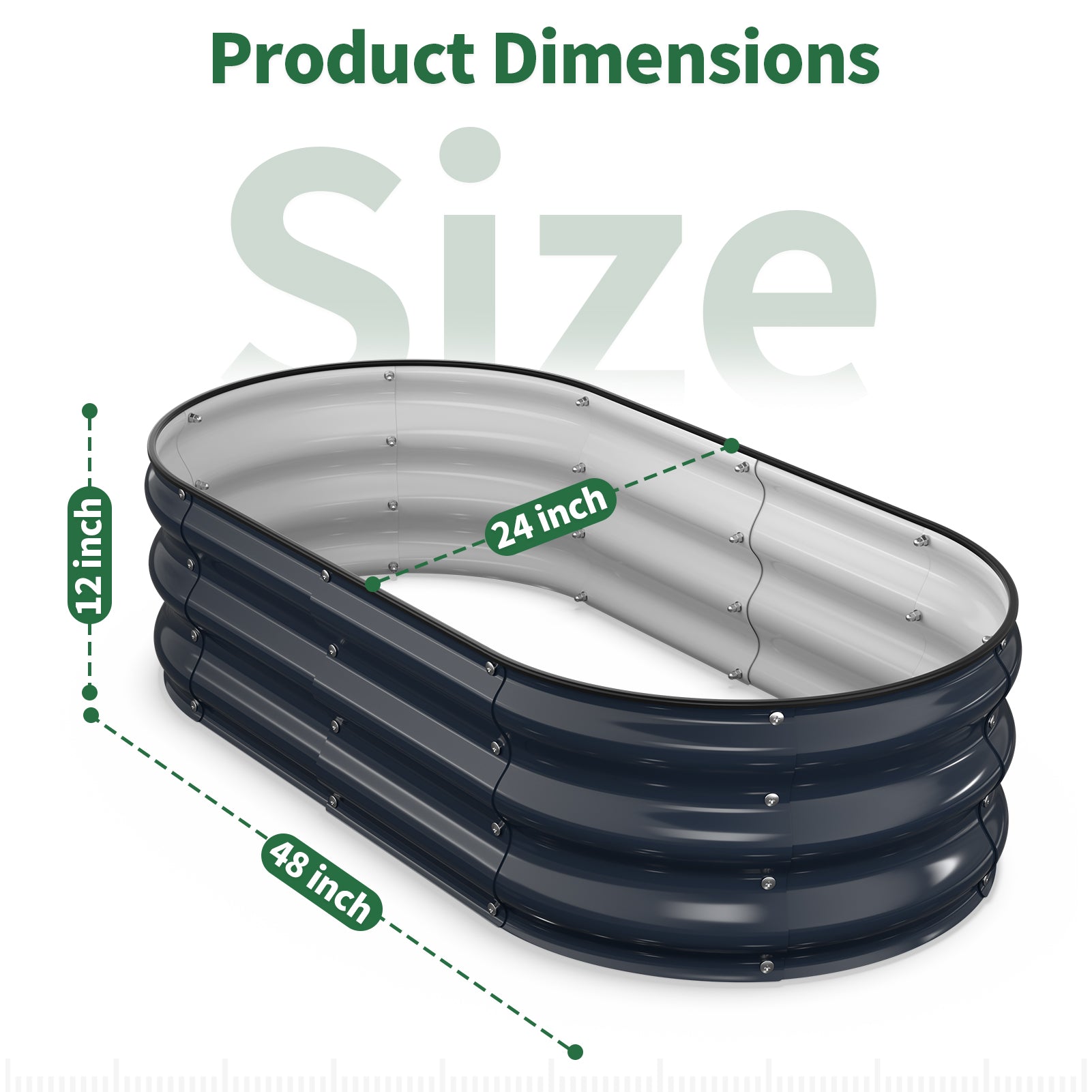 Raised Garden Bed Kit (Midnight Blue, 4x2x1FT)