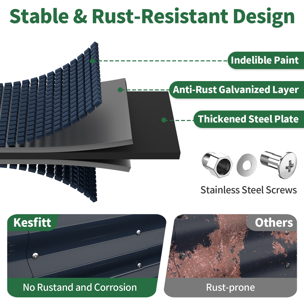 Raised Garden Bed Kit (Midnight Blue, 4x2x1FT)